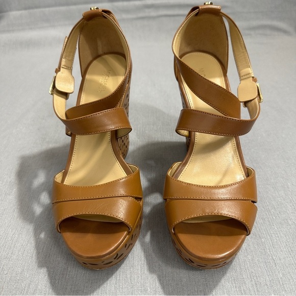 MICHAEL Michael Kors Sienna Espadrille Wedge Sandals, 8.5, openwork leather - Picture 2 of 16